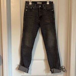 Faded black GAP jeans. Perfect cuffs, size 26